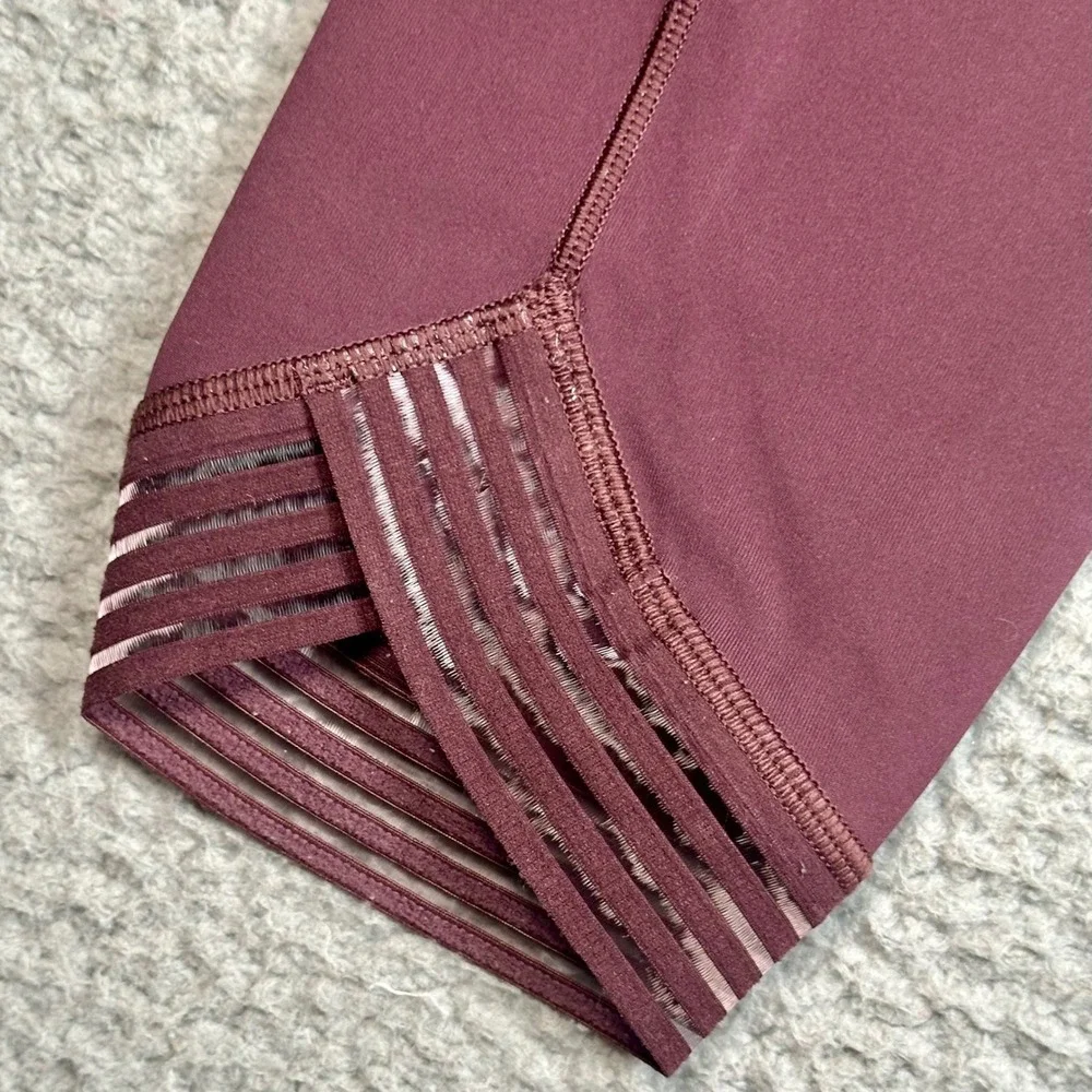Lululemon Find Focus 7/8 Tight Women's 6 Arctic Plum Mesh Luxtreme Leggings Gym